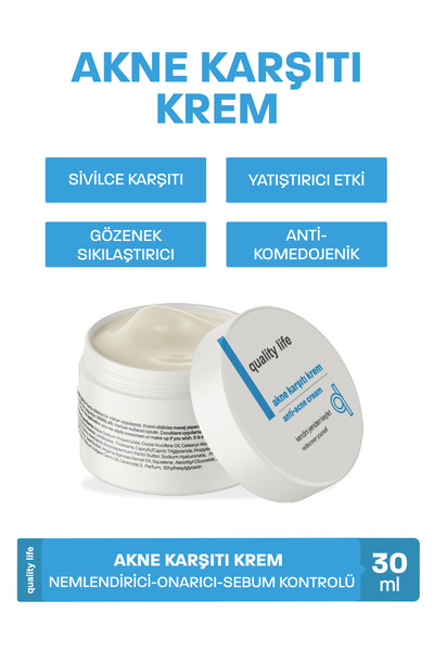 Quality Life Sivilce ve Akne Karşıtı Önleyici Leke Siyah Nokta Gidermeye Yard...