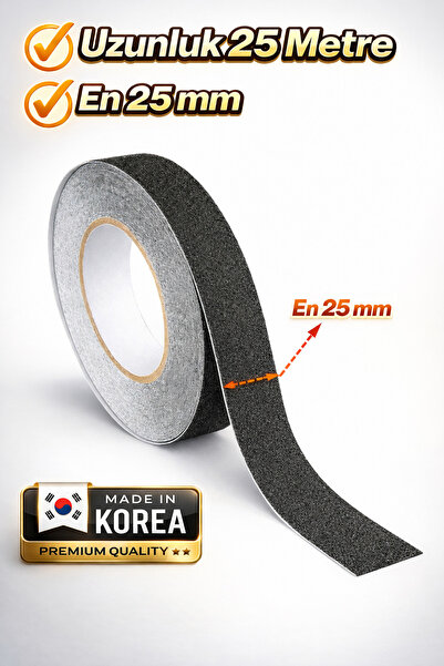 Badem10 (PREMİUM) Yapışkanlı Yer Zemin Merdiven Zemin Kaydırmaz Bant (2,5 CM ...