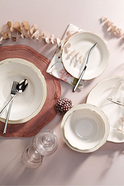 Aryıldız Maria Yonca Gold 24 Parça 6 Kişilik Yemek Takımı