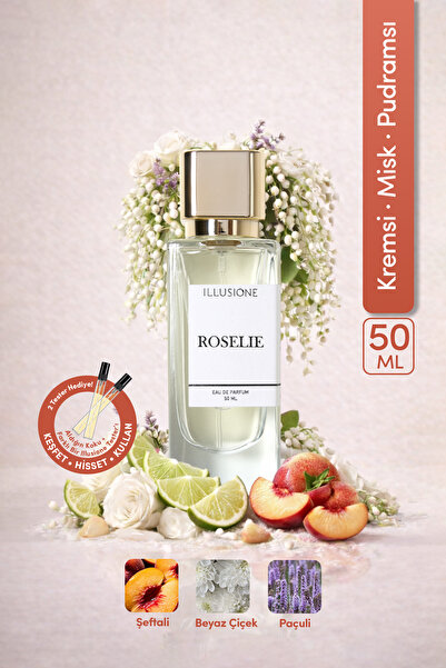 ILLUSIONE FRAGRANCE Roselie EDP Kadın Parfüm 50ml | Kremsi-Misk-Pudramsı | Şe...