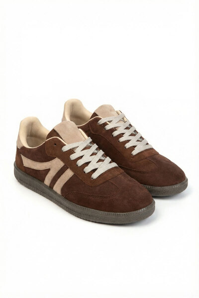 SOHO Brown Suede-Beige Women's Sneaker 21328