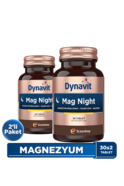 Dynavit Mag Night 30 Tablet x2- Akşam /Gece Magnezyum - Magnezyum Bisglisinat...