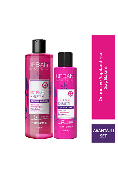 Urban Care Intense Keratin Yoğun Hasar Onarıcı Saç Bakım Şampuan ve Sıvı Krem...