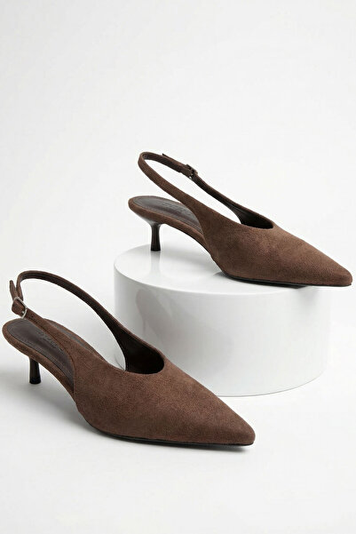 SOHO Kahve Süet Kadın Klasik Topuklu Ayakkabı 21344