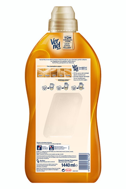 Vernel Max Konsantre Çamaşır Yumuşatıcısı 1440ml (60 YIKAMA) Amber