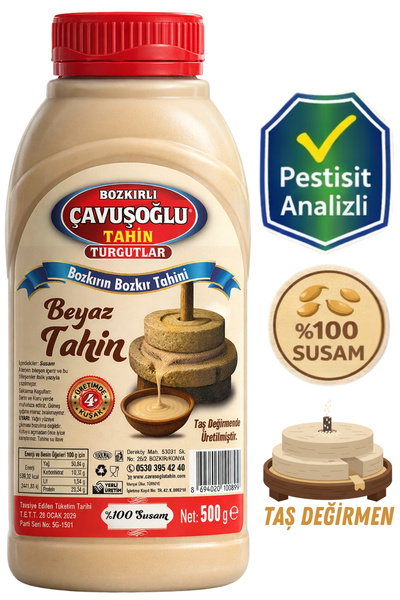 Bozkırlı Çavuşoğlu Single Roasted White Tahini 500g