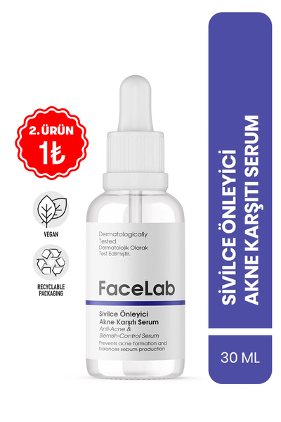 FaceLab Akne Karşıtı Yağ Dengeleyici Yüz Serumu 30 ml – Salisilik Asit (BHA) ...