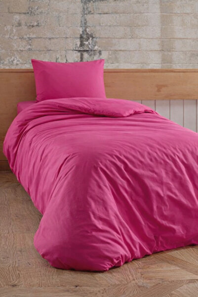 Çeyiz Diyarı Σετ Παπλωματοθήκη Μονό Κρεβάτι με Ελαστικό Σεντόνι Αμύγδαλο Ροζ