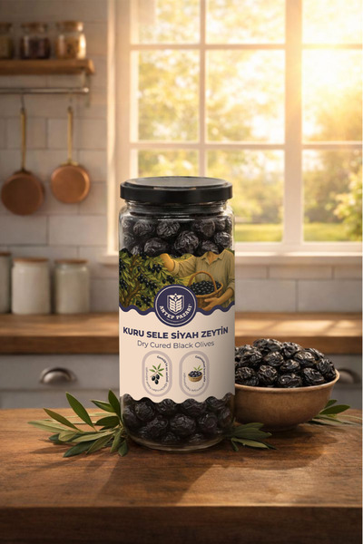Antep Pazarı Kuru Sele Siyah Gemlik Zeytin 300 gr