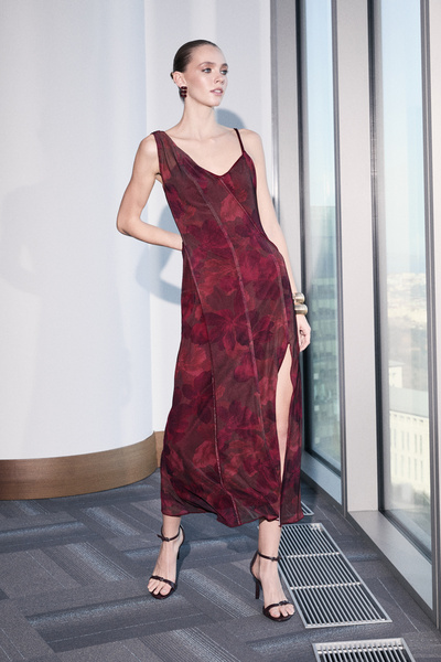 Trendyol Collection Rochie midi din șifon multicoloră ediție limitată, abstra...