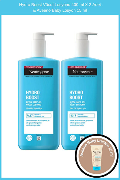 Neutrogena Hydro Boost Vücut Losyonu 400 ml X 2 Adet & Aveeno Baby Losyon 15 ml