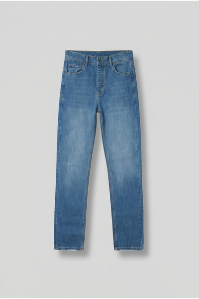 ablukaonline Herren Baggy Fit Cut Vintage-Look Denim Jeans Hose Blau