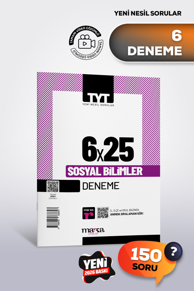 Marka Yayınları TYT 2026 Sosyal Bilimler 6 Deneme | Yeni Nesil | Tamamı Video...