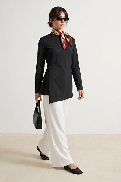 Trendyol Modest Black Regular Single Jersey Plain Knitted Tctss26Uk00007