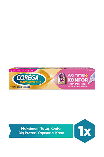 Corega Maksimum Tutuş & Konfor Yapıştırıcı Krem 40g