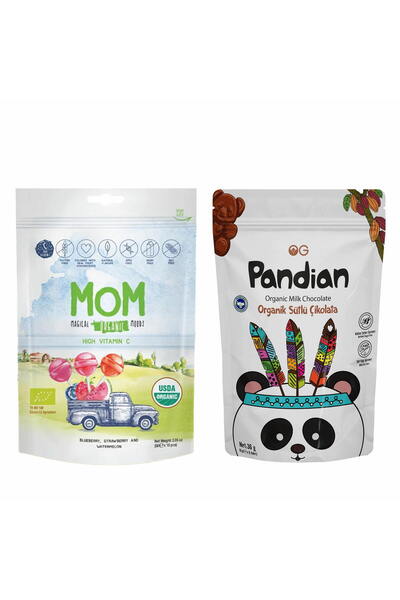 OG natural Organik Pandian Çikolata ve Organik Lolipop ( Çocuk Atıştırma Pake...