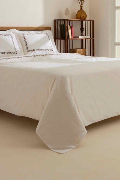 Karaca Home Set de lenjerie de pat dublu Merlith alb