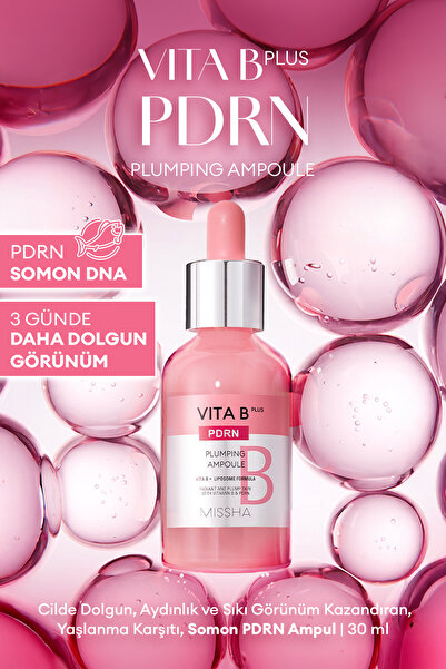 Missha Dolgun ve Aydınlık Görünüm Sunan Somon PDRN İçerikli Ampul MISSHA Vita...