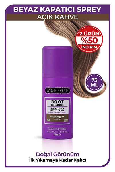 Morfose Hızlı Beyaz Kapatıcı Sprey 75 ml Açık Kahverengi Saçlar