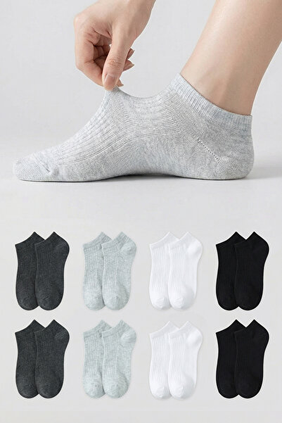 Trendyol Collection Set mit 8 Unisex-Baumwoll-Booties-Herrensocken – TEDAW25C...