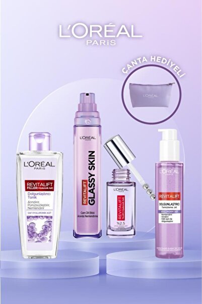 L'Oreal Paris Revitalift Filler Premium Cilt Bakım Seti (Krem, Göz Serumu, Te...