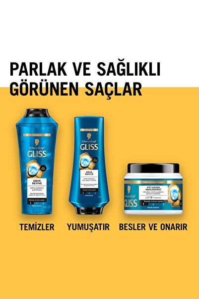 Gliss Aqua Revive Nemlendirici Saç Kremi 360 ml - Normal ve kuru saçlar için