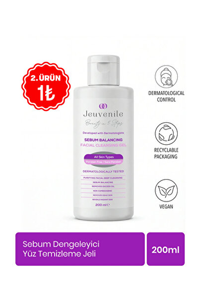 Jeuvenile Sebum Dengeleyici Yüz Temizleme Jeli - Akne Karşıtı (Salicylic Acid...