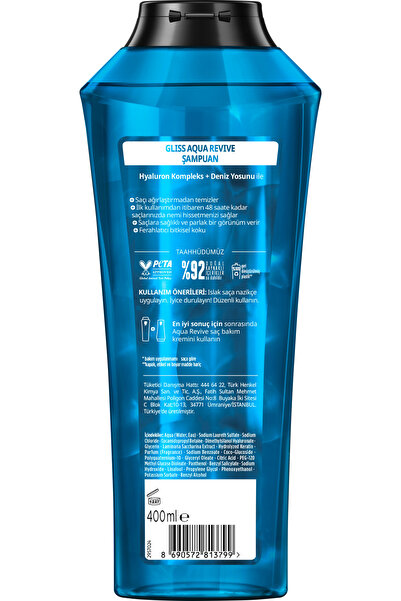 Gliss Saç Bakımı Aqua Revive Nemlendirici Şampuan, 400 ml
