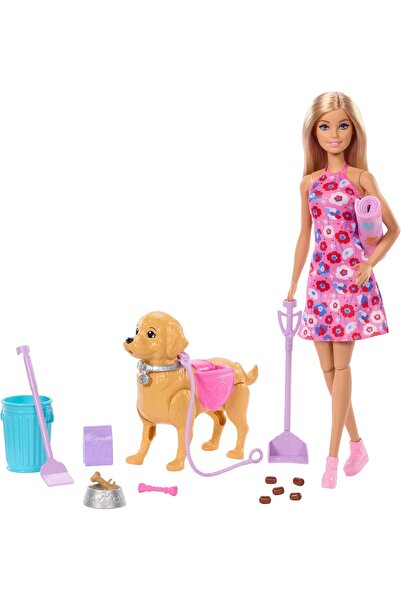 Barbie ® 'Malibu' ve Köpekçiğin Yürüyüş Zamanı Oyuncak seti JJB46