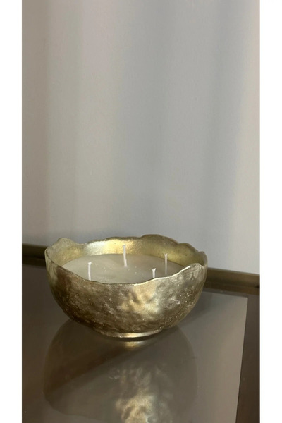 BalibeeCandle Dekoratif gold kasede mum