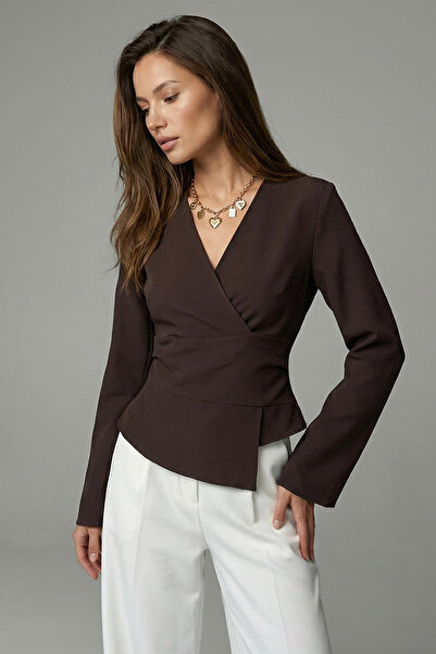 Brown Woven Blouse Twoaw26Bz00348