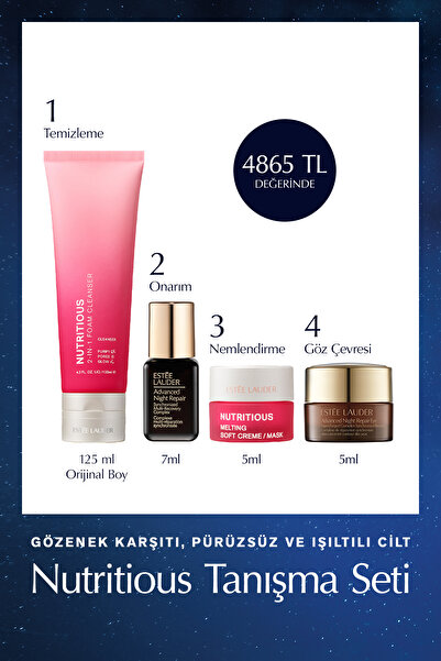 Estee Lauder Gözenek Karşıtı Cilt Bakım Seti - Nutritious Temizleyici 125ml, ...