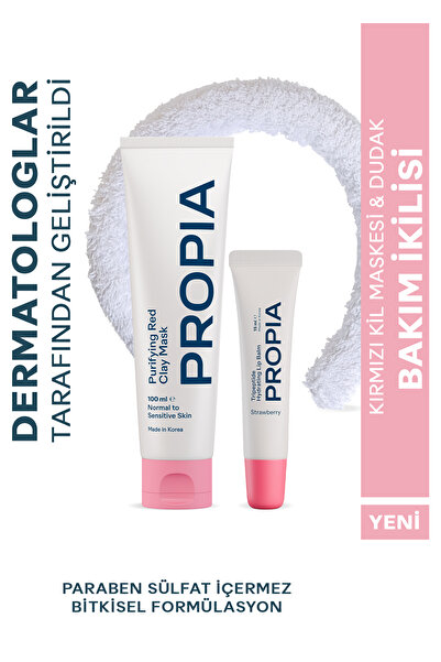 Propia Kırmızı Kil Maskesi & Dudak Bakım İkilisi