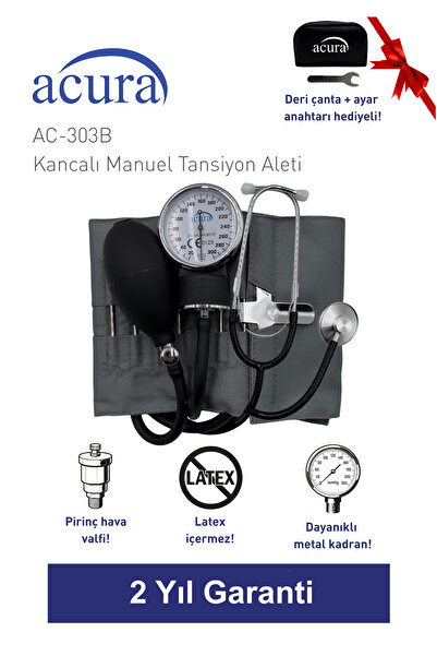 Acura AC-303B Kancalı Steteskoplu Manuel Tansiyon Aleti