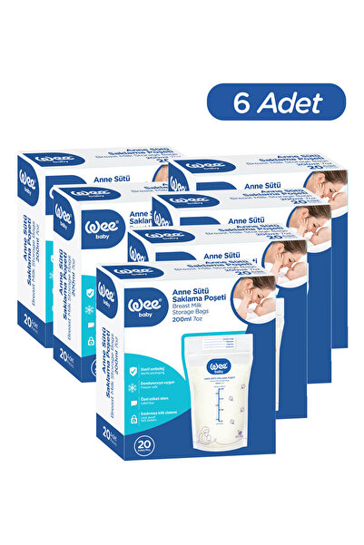 Wee Baby Süt Saklama Poşeti Seti (20x6 120 Adet)