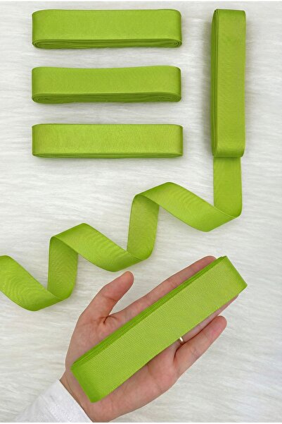 ZEYMERADE شريط جروجرين أخضر فستقي 3 سم 10 متر، لتزيين هدايا الزفاف وحفلات أعي...