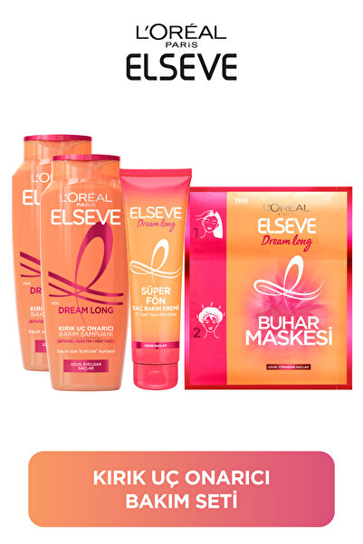 ELSEVE Dream Long Kırık Uç Onarıcı Bakım Seti: Şampuan, Süper Fön Bakım Kremi...