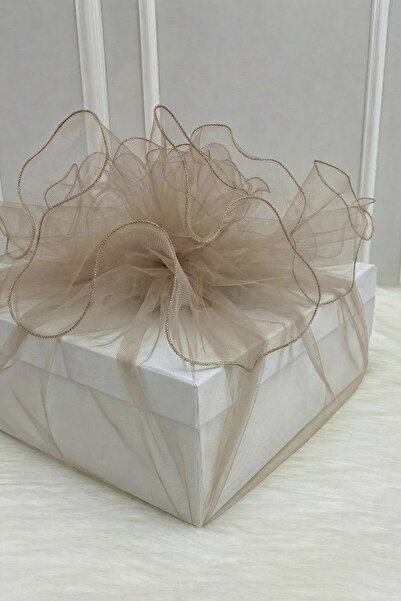 ZEYMERADE Pachet de ornamente din tul de nurcă, margine overlock de nurcă, or...