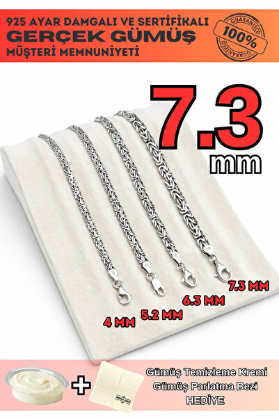 OSMANLI GÜMÜŞ Erkek Gümüş Bileklik - 7.3mm Yassı Ezme Kral Model 925 Ayar Güm...