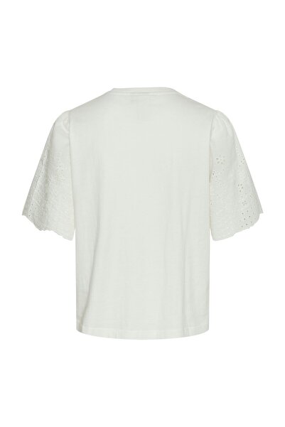 YAS. Top YASLEX SS cu mâneci EMB, talie înaltă, cu noduri