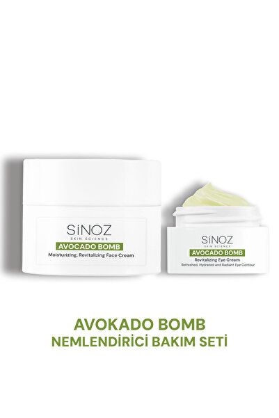 SİNOZ Avokado Bomb Yoğun Nemlendirici Yüz Kremi & Göz Kremi 2'li Bakım Seti