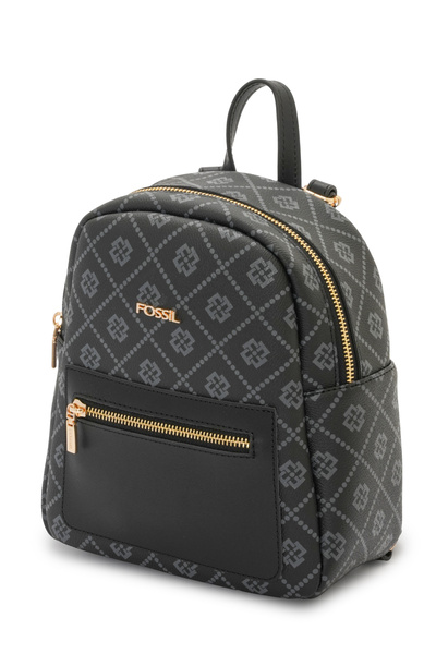 Fossil Women\'s Black and Multicolor Geometric Backpack FOSSIL Key-Per Geometric Multicolor Coated | Mercari main image 4