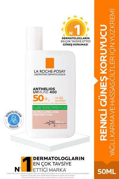 La Roche Posay Anthelios Uvmune 400 Oil Control Fluid Renkli Güneş Kremi Spf5...