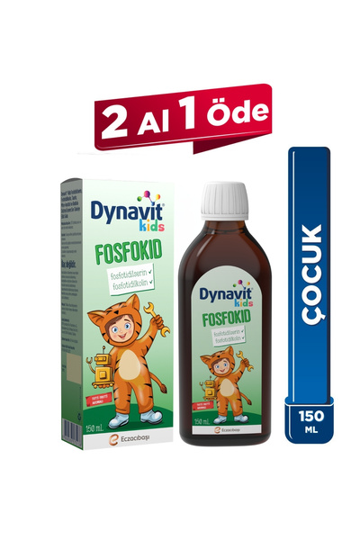 Dynavit Kids Fosfokid Şurup 150 mL – Çocuk için Fosfotidilserin, Fosfotidilko...