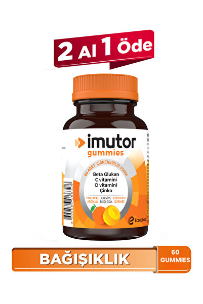 Imutor Gummies 60 Çiğnenebilir Form – Aile Boyu Kullanım - Beta Glukan, C, D ...
