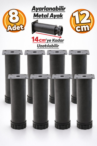 Badem10 Ayarlanabilir Mobilya Kanepe Baza Koltuk Metal Destek Yükseltici Ayağ...