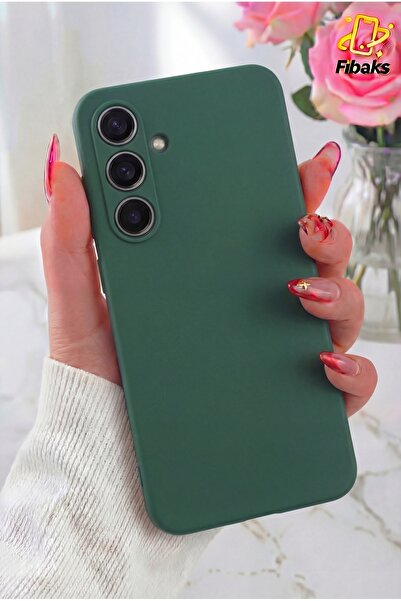 Fibaks Galaxy S24 FE Kılıf Kadife Lansman Soft Yumuşak Liquid Silikon Kamera ...