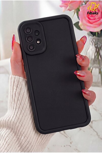 Fibaks حافظة لهاتف جالاكسي A23، غطاء من السيليكون الأسود الناعم المقاوم للصدم...