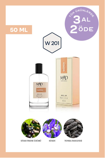 Mad Parfüm Mad W201 Selective 50 ml Kadın Parfüm | Oryantal & Çiçeksi Notalar