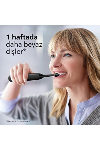 Philips Sonicare Optimal White Yedek Diş Fırçası Başlığı, Orta Yumuşak, 2’li Paket, Siyah, HX6062/88